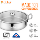 Elante Triply Deep Frypan With Glass Lid