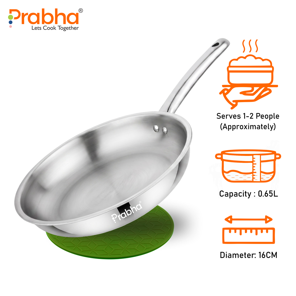 Elante Triply Frypan Without Lid