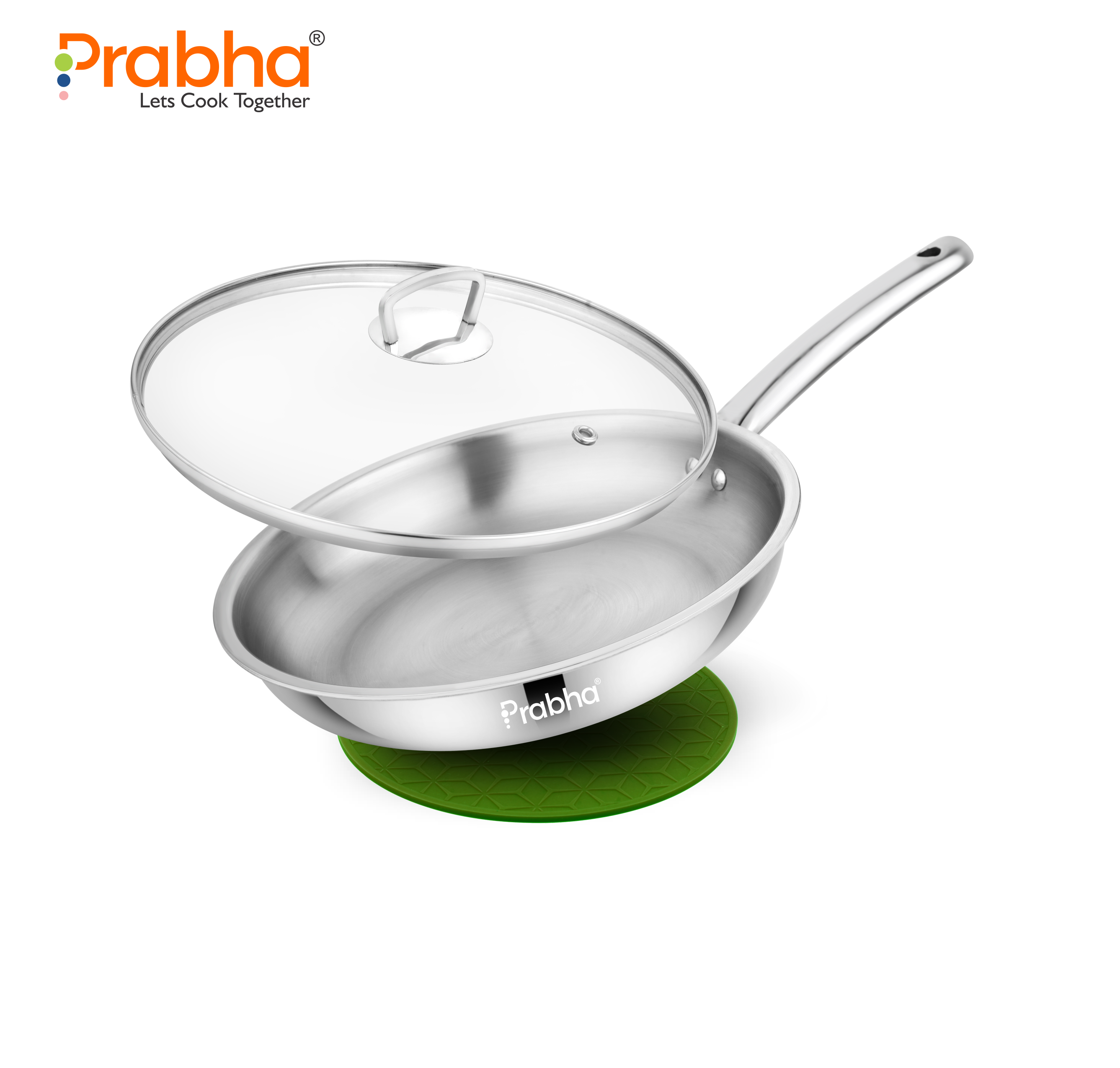 Elante Triply Frypan With Glass Lid