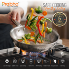 Elante Tri-Ply Stainless Steel Frypan with Stainless Steel Lid