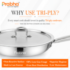 Elante Tri-Ply Stainless Steel Frypan with Stainless Steel Lid