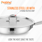 Elante Tri-Ply Stainless Steel Frypan with Stainless Steel Lid