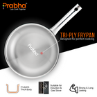Elante Tri-Ply Stainless Steel Frypan with Stainless Steel Lid