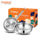 Tri-Ply Everyday Cookware Duo – Kadhai & Frypan | 2 Pcs