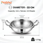 Tri-Ply Everyday Cookware trio – Kadhai With Lid & Saucepan | 3 Pcs