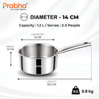 Tri-Ply Everyday Cookware Trio – Kadhai, Frypan & Saucepan | 3 Pcs