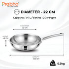 Tri-Ply Everyday Cookware Trio – Kadhai, Frypan & Saucepan | 3 Pcs