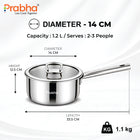 Tri-Ply Everyday Cookware Combo Set – Kadhai & Saucepan with Glass Lids, Frypan & 2 Kitchen Tools | 7 Pcs