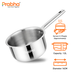 Elante Triply Saucepan Without Lid