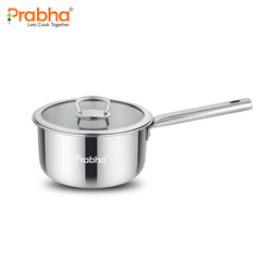 Elante Triply Saucepan With Glass Lid
