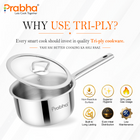 Elante Triply Saucepan With Glass Lid