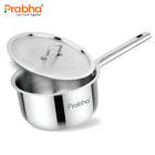Elante Tri-Ply Stainless Steel Saucepan with Steel Lid