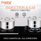 Elante Tri-Ply Stainless Steel Saucepan with Steel Lid
