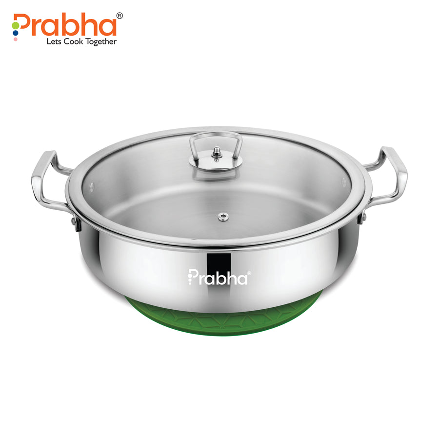 Elante Triply Saute Pan With Glass Lid