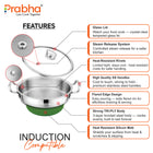 Elante Triply Saute Pan With Glass Lid