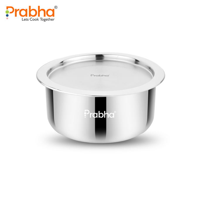 Elante Tri-Ply Stainless Steel Tope with Lid | Induction Compatible Multipurpose Cooking Pot