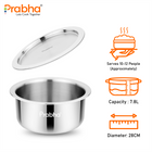 Elante Tri-Ply Stainless Steel Tope with Lid | Induction Compatible Multipurpose Cooking Pot