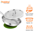 Elante Tri-Ply Stainless Steel Frypan with Stainless Steel Lid