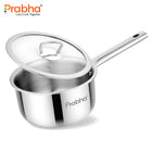 Elante Tri-Ply Stainless Steel Saucepan with Glass Lid