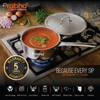 Elante Tri-Ply Stainless Steel Saucepan with Steel Lid