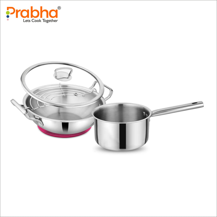 Elante Tri-Ply Stainless Steel Cookware Set