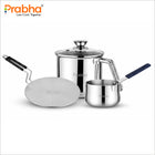 Elara Luxe Tri-Ply Cookware Combo - Roti Tawa, Mini Coffee Warmer & I.B Milkpot