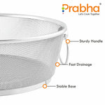 गैलरी व्यूवर में इमेज लोड करें, Stainless Steel Round Fridge Basket With Handle for Home &amp; Kitchen Use