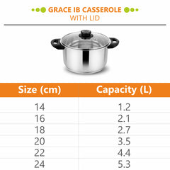 Grace IB Casserole With Lid - Prabha