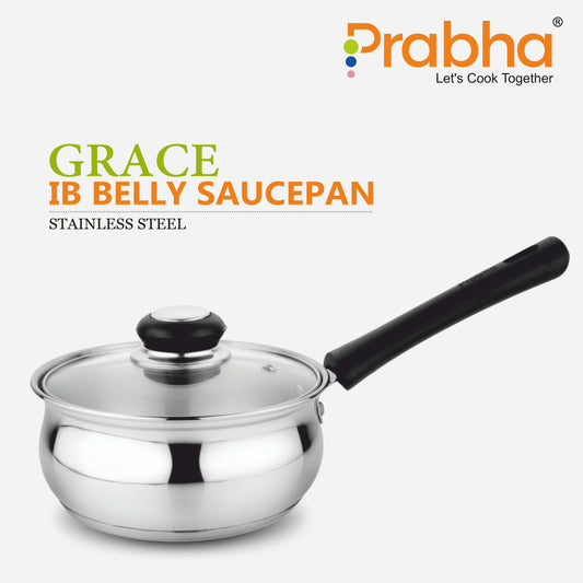 Grace IB Belly Sauce Pan with Lid - Prabha