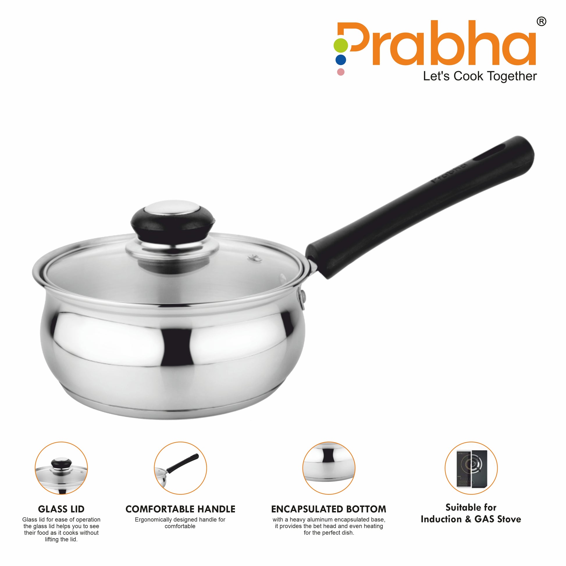 Grace IB Belly Sauce Pan with Lid - Prabha