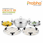 Grace Ib Multi Kadhai Hammered with 6 Plates - Prabha