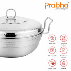 Grace Ib Multi Kadhai Hammered with 6 Plates - Prabha