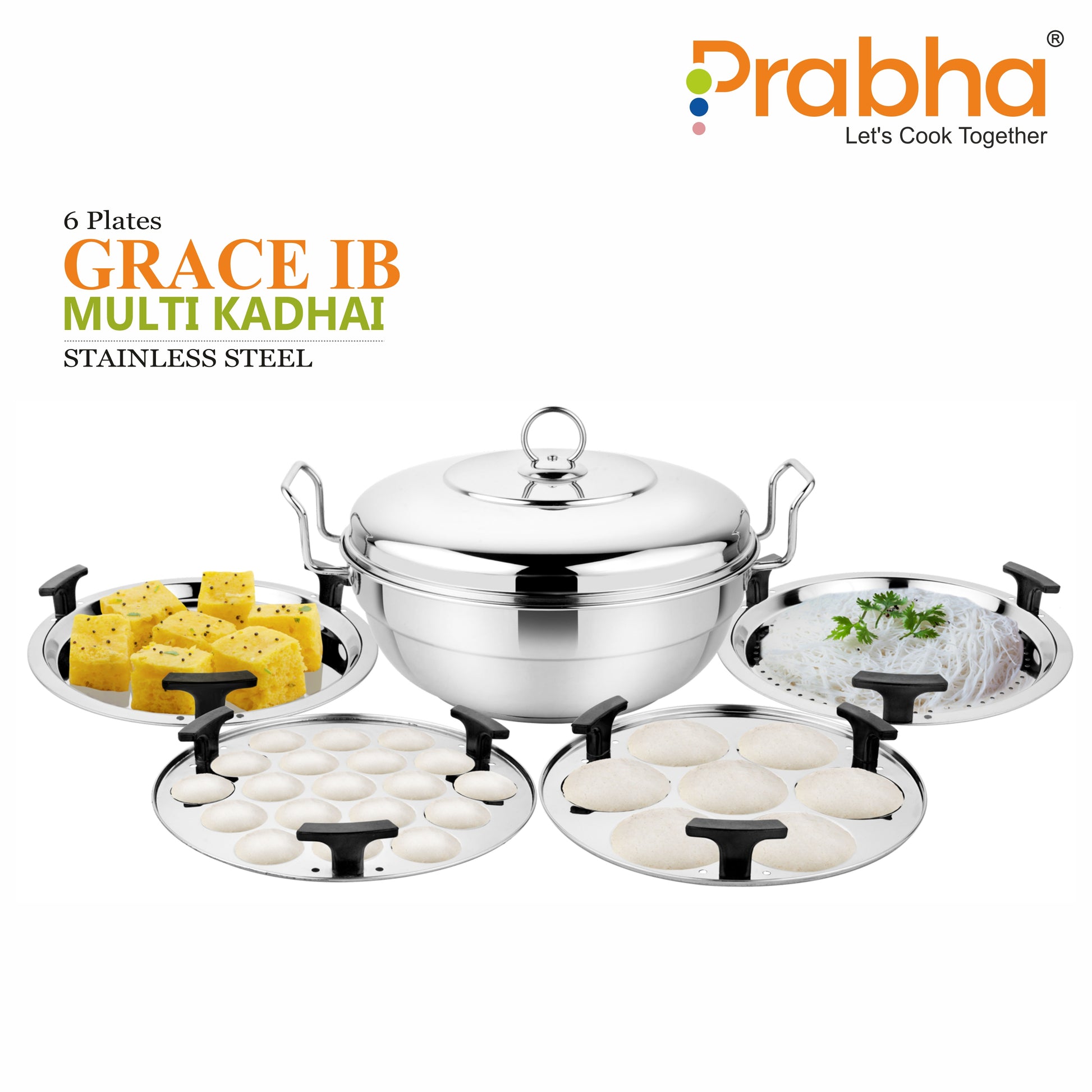 Grace Ib Multi Kadhai Plain (6 Plates) - Prabha