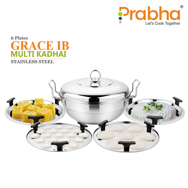 Grace Ib Multi Kadhai Plain (6 Plates) - Prabha