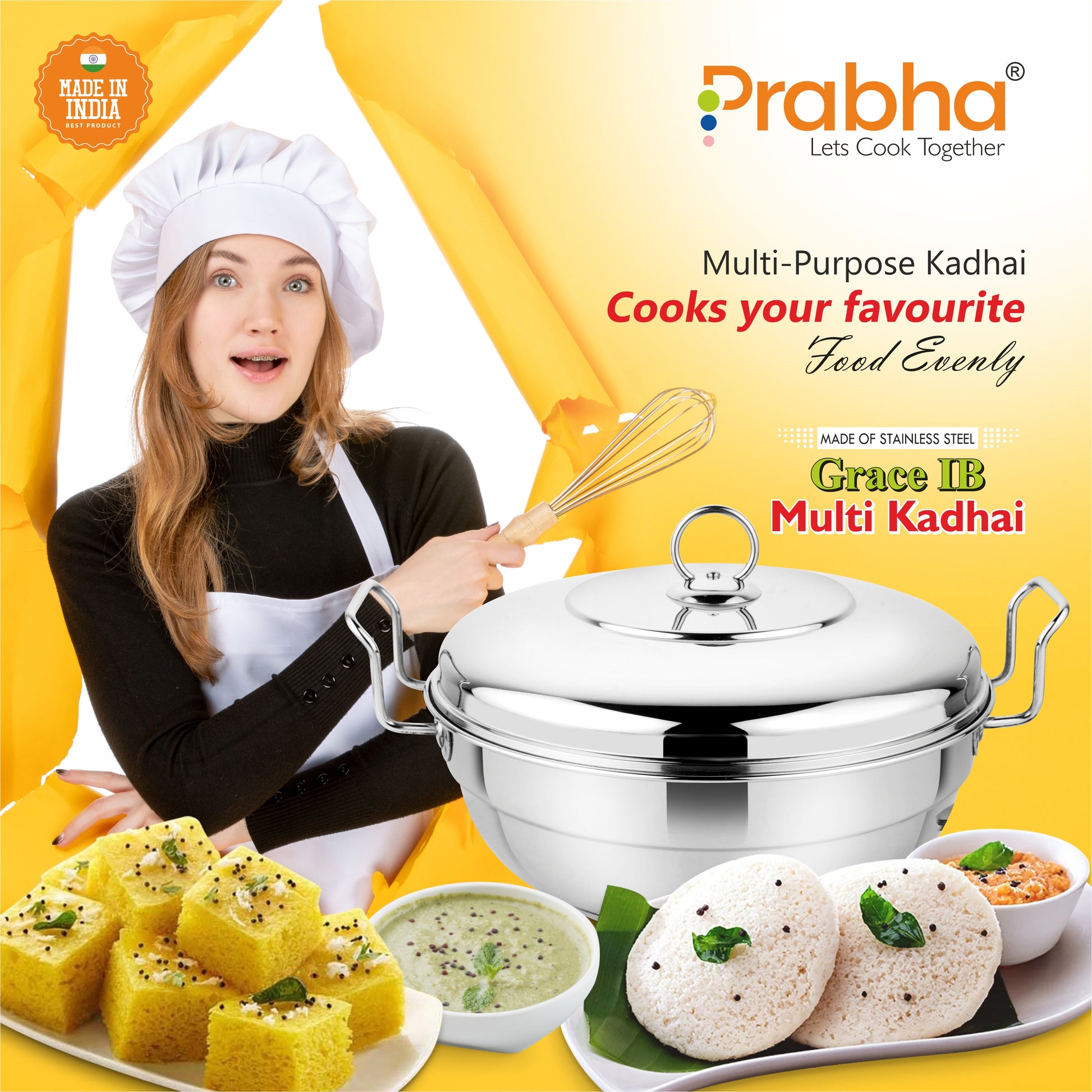 Grace Ib Multi Kadhai Plain (6 Plates) - Prabha