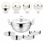 Grace IB Mini Multi Kadhai Plain With 4 Plates