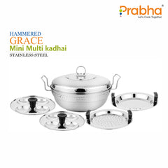 Grace Ib Mini Multi Kadhai Hammered 20cm (4 Plates)