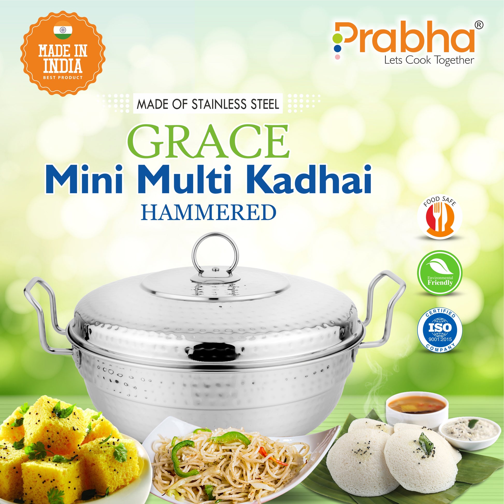 Grace Ib Mini Multi Kadhai Hammered 20cm (4 Plates)