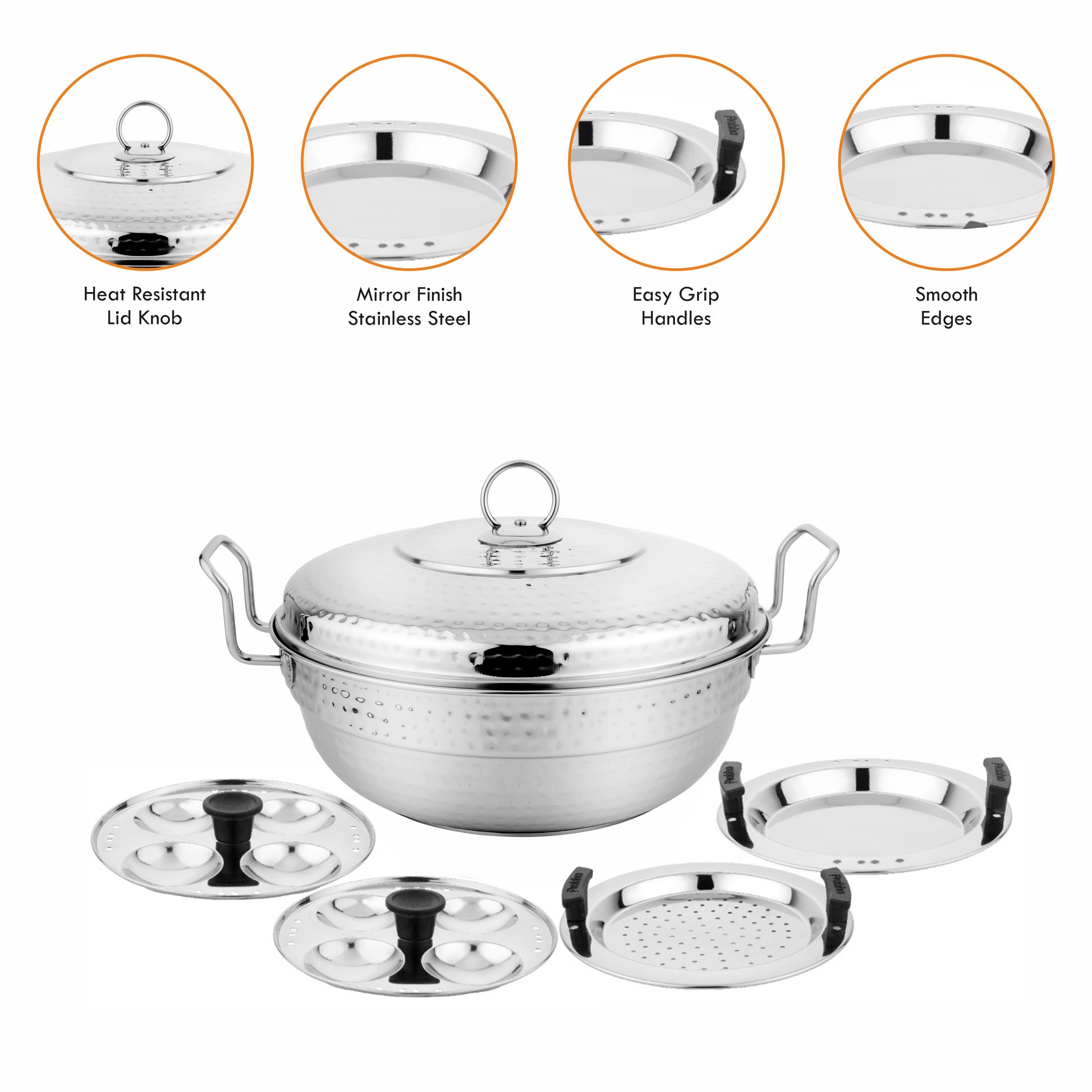 Grace Ib Mini Multi Kadhai Hammered 20cm (4 Plates)