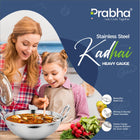 Magnum Capsule Bottom Hammered Kadhai With Lid
