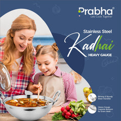 Magnum Capsule Bottom Hammered Kadhai Without Lid
