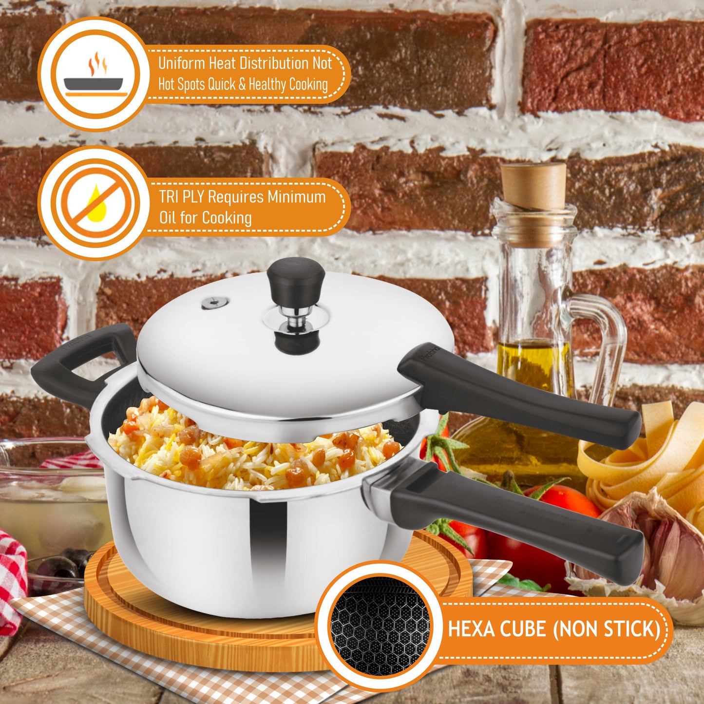 Triply Hexa Cube Non Stick Cooker