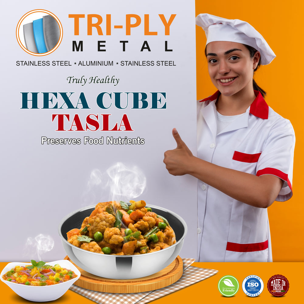 Triply Hexa Cube Tasla Without Lid