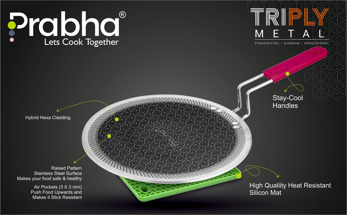 Triply Hexa Cube Plus Roti Tawa