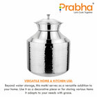 Stainless Steel Water Storing Maharaja Hammered Matki for Home & Kitchen (5 Litres) - Prabha