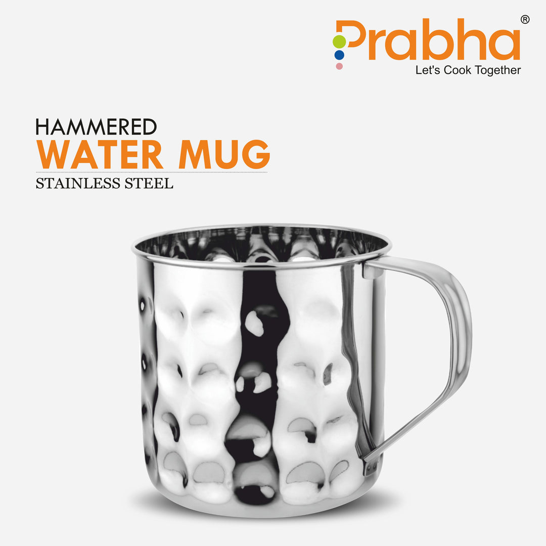 Stainless Steel Hammered Water Mug | Multipurpose Mug for Hiking, Camping, and More