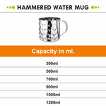 गैलरी व्यूवर में इमेज लोड करें, Stainless Steel Hammered Water Mug | Multipurpose Mug for Hiking, Camping, and More
