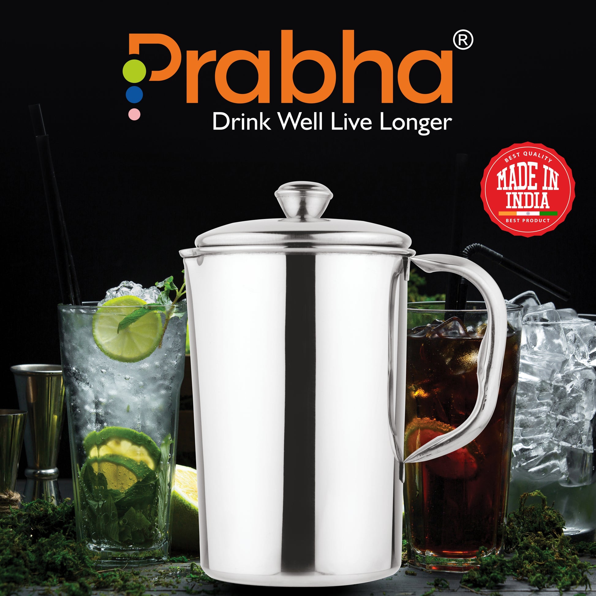 Stainless Steel Hero Water Jug Plain - 2300ml