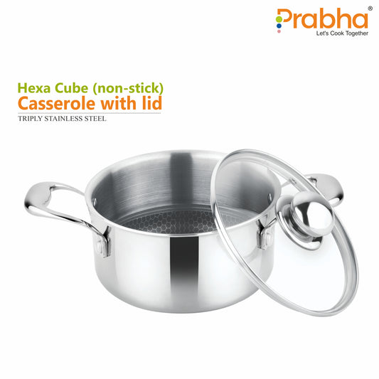 Triply Hexa Cube Casserole With Lid