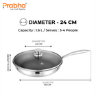 Tri-Ply Hexa Cube Stick-Resistant Frypan With Glass Lid & Oil Drainer